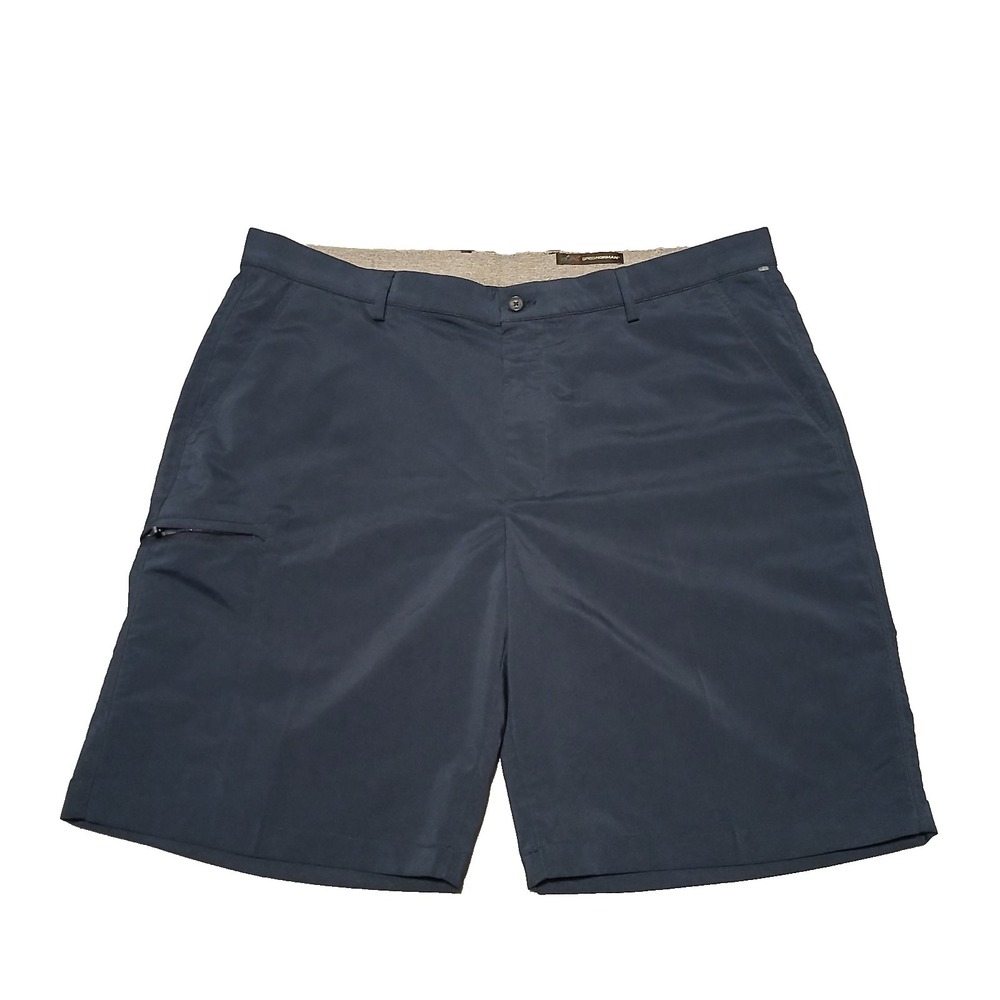 Greg Norman Stretch Chino Golf Shorts Performance Mens 38 x 9 Inch Navy Blue